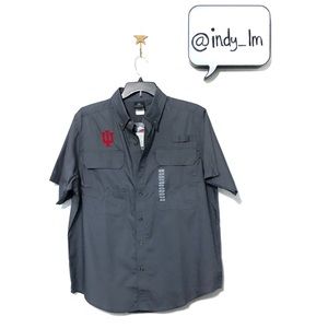Indiana University Vented Button Up Fishing Shirt